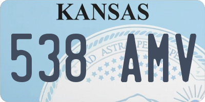 KS license plate 538AMV