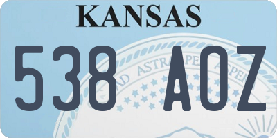 KS license plate 538AOZ