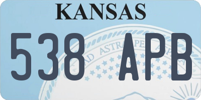KS license plate 538APB