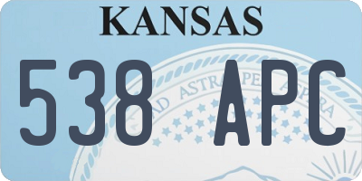KS license plate 538APC