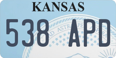 KS license plate 538APD