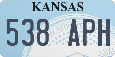 KS license plate 538APH