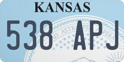 KS license plate 538APJ
