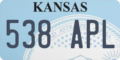 KS license plate 538APL