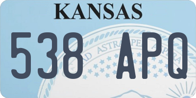 KS license plate 538APQ