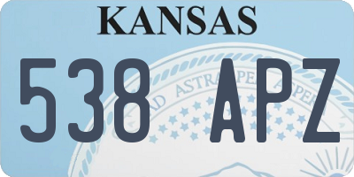 KS license plate 538APZ