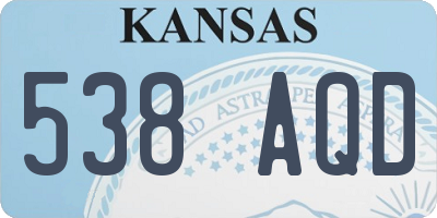 KS license plate 538AQD