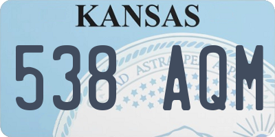 KS license plate 538AQM