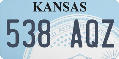 KS license plate 538AQZ