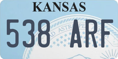 KS license plate 538ARF