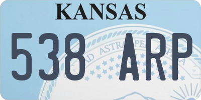 KS license plate 538ARP