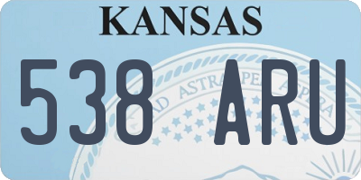 KS license plate 538ARU