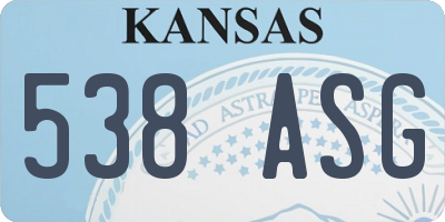 KS license plate 538ASG
