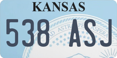 KS license plate 538ASJ