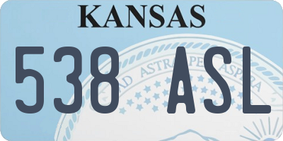 KS license plate 538ASL