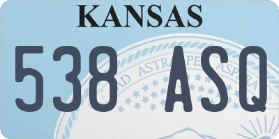 KS license plate 538ASQ
