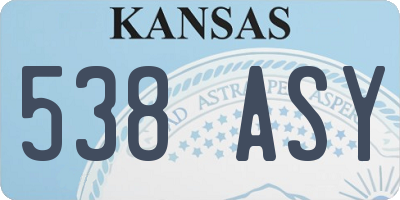 KS license plate 538ASY