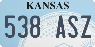 KS license plate 538ASZ