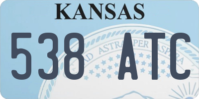 KS license plate 538ATC
