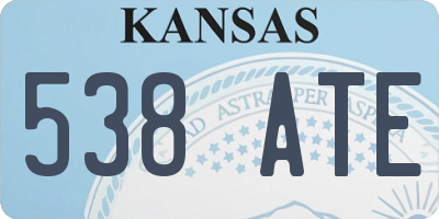 KS license plate 538ATE