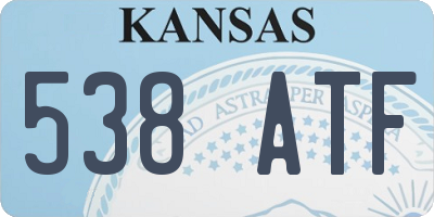 KS license plate 538ATF