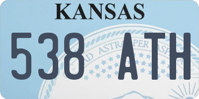 KS license plate 538ATH