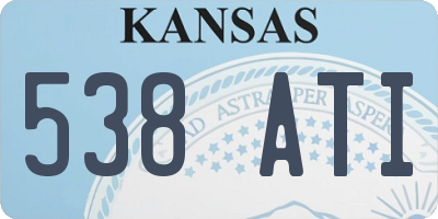 KS license plate 538ATI
