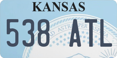 KS license plate 538ATL