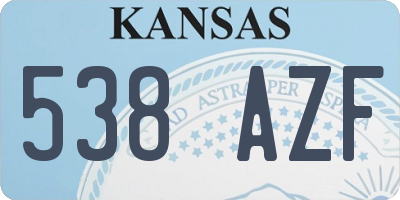 KS license plate 538AZF