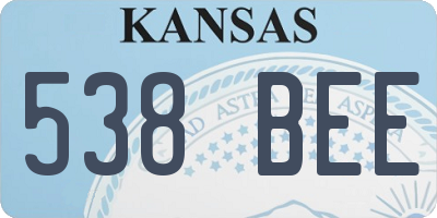 KS license plate 538BEE