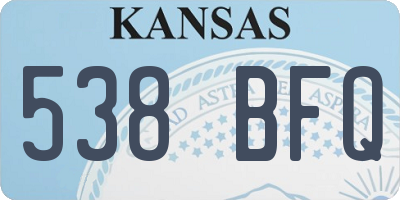 KS license plate 538BFQ
