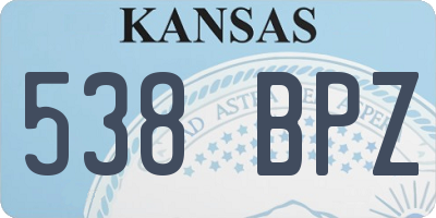 KS license plate 538BPZ