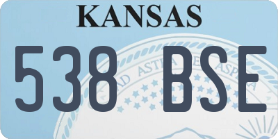 KS license plate 538BSE