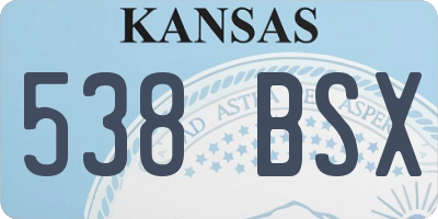 KS license plate 538BSX