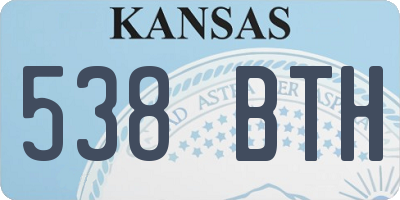 KS license plate 538BTH