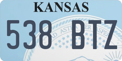 KS license plate 538BTZ