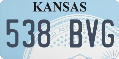 KS license plate 538BVG