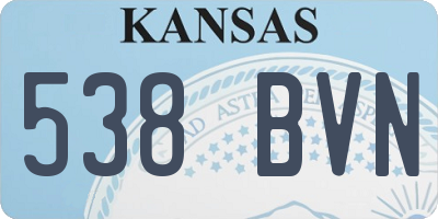 KS license plate 538BVN