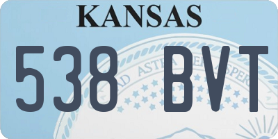 KS license plate 538BVT