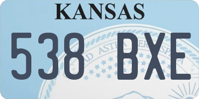 KS license plate 538BXE