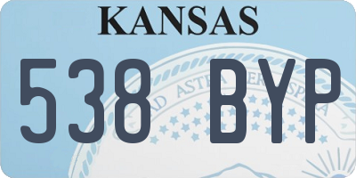KS license plate 538BYP