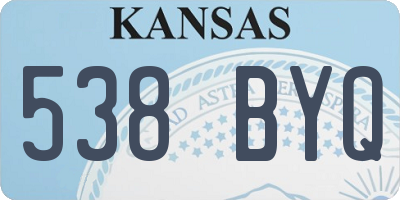 KS license plate 538BYQ