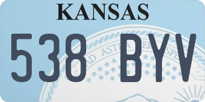 KS license plate 538BYV