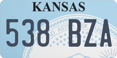 KS license plate 538BZA