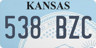KS license plate 538BZC