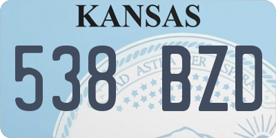 KS license plate 538BZD