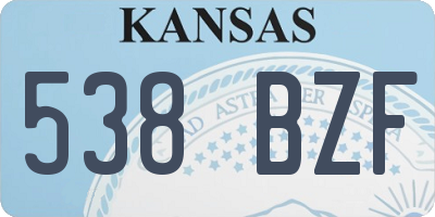 KS license plate 538BZF