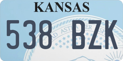 KS license plate 538BZK