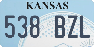 KS license plate 538BZL