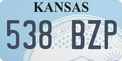 KS license plate 538BZP